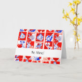 バレンタイン レトロ ラブ ハグ キュート パターン カード (黄色い花)