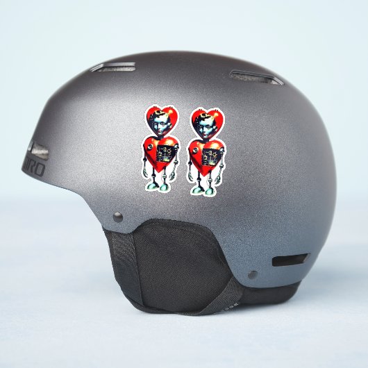 バレンタイン ロボット シール (ヘルメット側面)