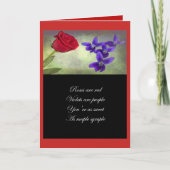 バレンタイン - ローズは赤く、バイオレットは紫 カード (正面)