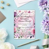 バレンタイン ローズ ハート 花 パステル 水彩 アクリル招待状 (インサイチュ (ウェディング))