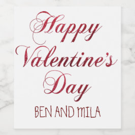 バレンタイン ワインラベル