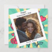 バレンタイン | ヴィンテージカラーレトロ写真 シーズンカード (裏面)