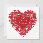 バレンタイン ヴィンテージ ラレース ハート カード (正面)