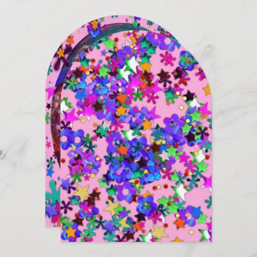 バレンタイン ヴェネツィアン マスカレード パーティー 招待状 (正面/裏面)