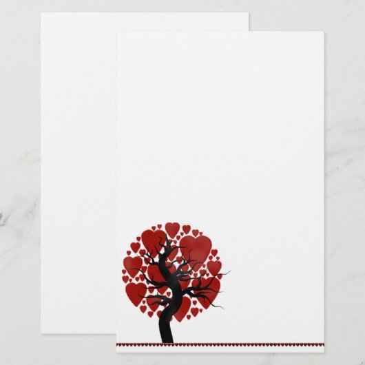 バレンタイン 便箋 (正面/裏面)