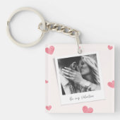 バレンタイン | 写パーソナライズされた真 | 赤いハート キーホルダー (正面)