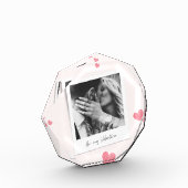 バレンタイン | 写パーソナライズされた真 | 赤いハート フォトブロック (左)