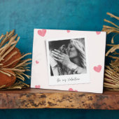 バレンタイン | 写パーソナライズされた真 | 赤いハート フォトプラーク (側面)