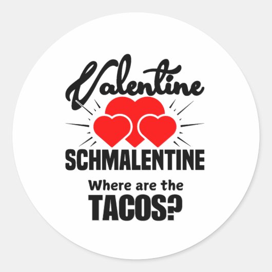 バレンタイン – 反バレンタインステッカー ラウンドシール (正面)