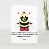 バレンタイン(昆虫)マルハナバチとハートカード シーズンカード (裏面)