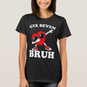 バレンタイン 楽しい 67 ブルー Meme 67 ハート 愛 Tシャツ