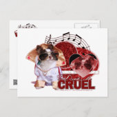 バレンタイン – 残酷ではない – Chihuahua – ギズモ シーズンポストカード (正面/裏面)