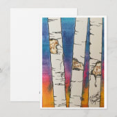 バレンタイン, 水彩の白樺の木 シーズンカード (正面/裏面)