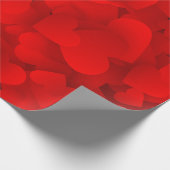 バレンタイン – 浮動ハート ラッピングペーパー (角)