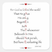 バレンタイン – 神のために世界を愛した スクエアシール (正面)