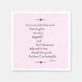 バレンタイン – 神のために世界を愛した スタンダードカクテルナプキン (正面)