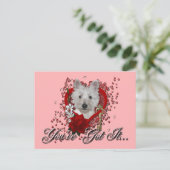 バレンタイン – 私のハートへの鍵 – ウェスティー – タンク シーズンポストカード (スタンド正面)