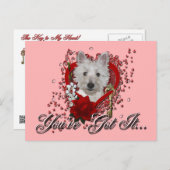 バレンタイン – 私のハートへの鍵 – ウェスティー – タンク シーズンポストカード (正面/裏面)