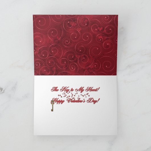 バレンタイン-私のハートへの鍵-グレートデーンの道化師 シーズンカード (内部)