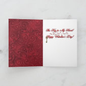 バレンタイン-私のハートへの鍵-ボーダーコリー シーズンカード (内部)