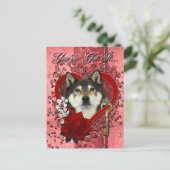 バレンタイン – 私のハートへの鍵-柴犬 – 夜叉 シーズンポストカード (スタンド正面)