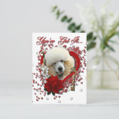 バレンタイン – 私のハートへの鍵- Poodle - Apricot シーズンポストカード (スタンド正面)