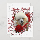 バレンタイン – 私のハートへの鍵- Poodle - Apricot シーズンポストカード (正面/裏面)