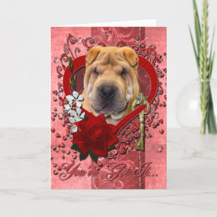 バレンタイン – 私のハートへの鍵- Shar Pei シーズンカード