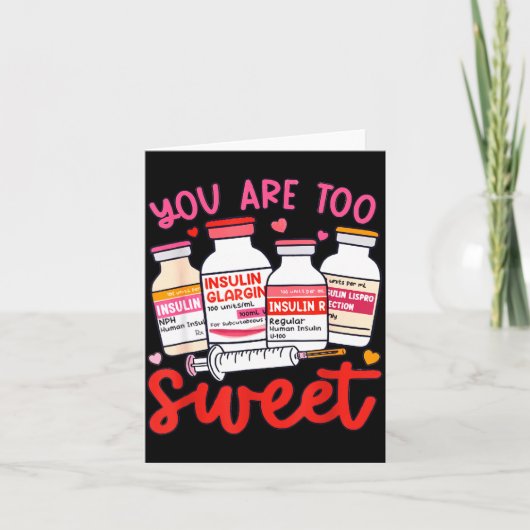 バレンタイン 薬剤師 糖尿病看護師 インシュリン 糖尿病 カード (正面)