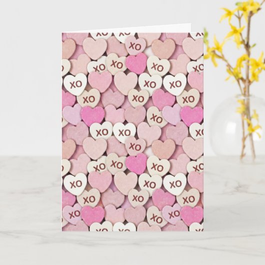 バレンタイン・記念日におすすめのロマンチックなハート柄 カード (黄色い花)