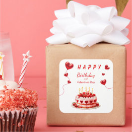 バレンタイン 誕生日ケーキ スクエアシール