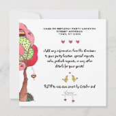 バレンタイン、誕生日パーティーの招待 招待状 (裏面)