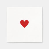 バレンタイン 赤いハート スタンダードカクテルナプキン (正面)