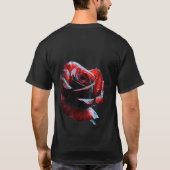 バレンタイン 赤いバラ Tシャツ (裏面)