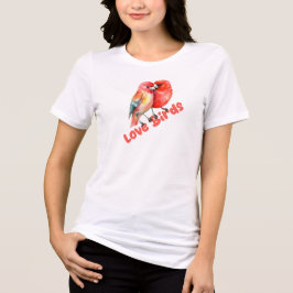 バレンタイン 鳥のラブ トライブレンドＴシャツ