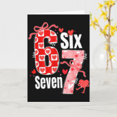 バレンタイン 67 シックス セブン ハート コケッティー ボウ バレンタイン カード (黄色い花)