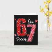 バレンタイン 67 6 7 ミーム ローズ ハーツ バレンタイン カード (黄色い花)