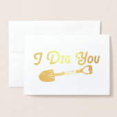 バレンタイン I ときめく 箔カード (封筒付き正面)