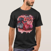 バレンタイン – I Dig You Black T Shirt Tシャツ (正面)