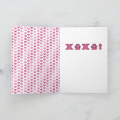 バレンタイン- Vizslaのシルエットレーガン シーズンカード (内部)