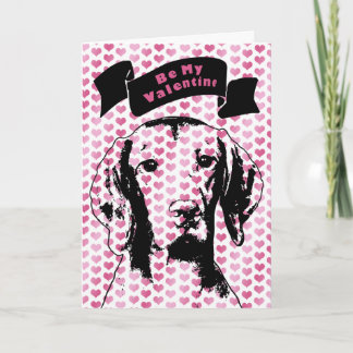 バレンタイン- Vizslaのシルエットレーガン シーズンカード