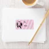 バレンタイン – Vizslaシルエット – レーガン ラベル (インサイチュ)