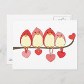 バレンタインDAyの鳥 シーズンポストカード (正面/裏面)