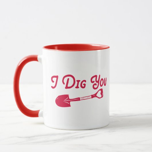 バレンタインI Dig マグカップ (左)