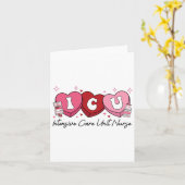 バレンタインIcuナースレトロ気に集約単位Nurs カード (黄色い花)