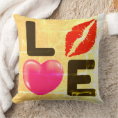 バレンタインLOVEキスとハート クッション (ブランケット)
