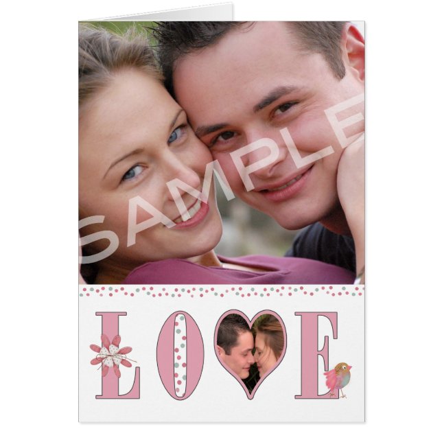 バレンタインLOVE -カスタマイズ写真とメッセージ (正面)