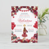 バレンタインSweet sixteen16th誕生日パーティー 招待状 (スタンド正面)
