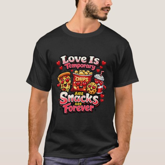 バレンタインTシャツ 食品好き Tシャツ (正面)
