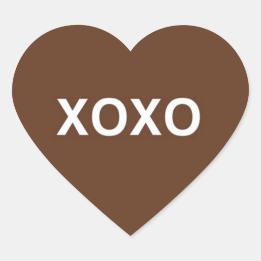 バレンタインXOXOハートステッカー© 2011 M. Martz ハートシール (正面)